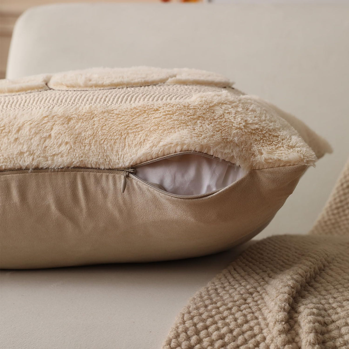 Fall Pillow Covers 18X18 Beige Pumpkin Fall Home Decor PT009A18