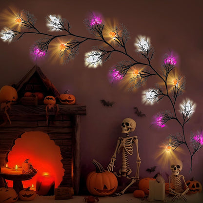 Indoor Halloween Garland with Timed Lighting and 8 Modes