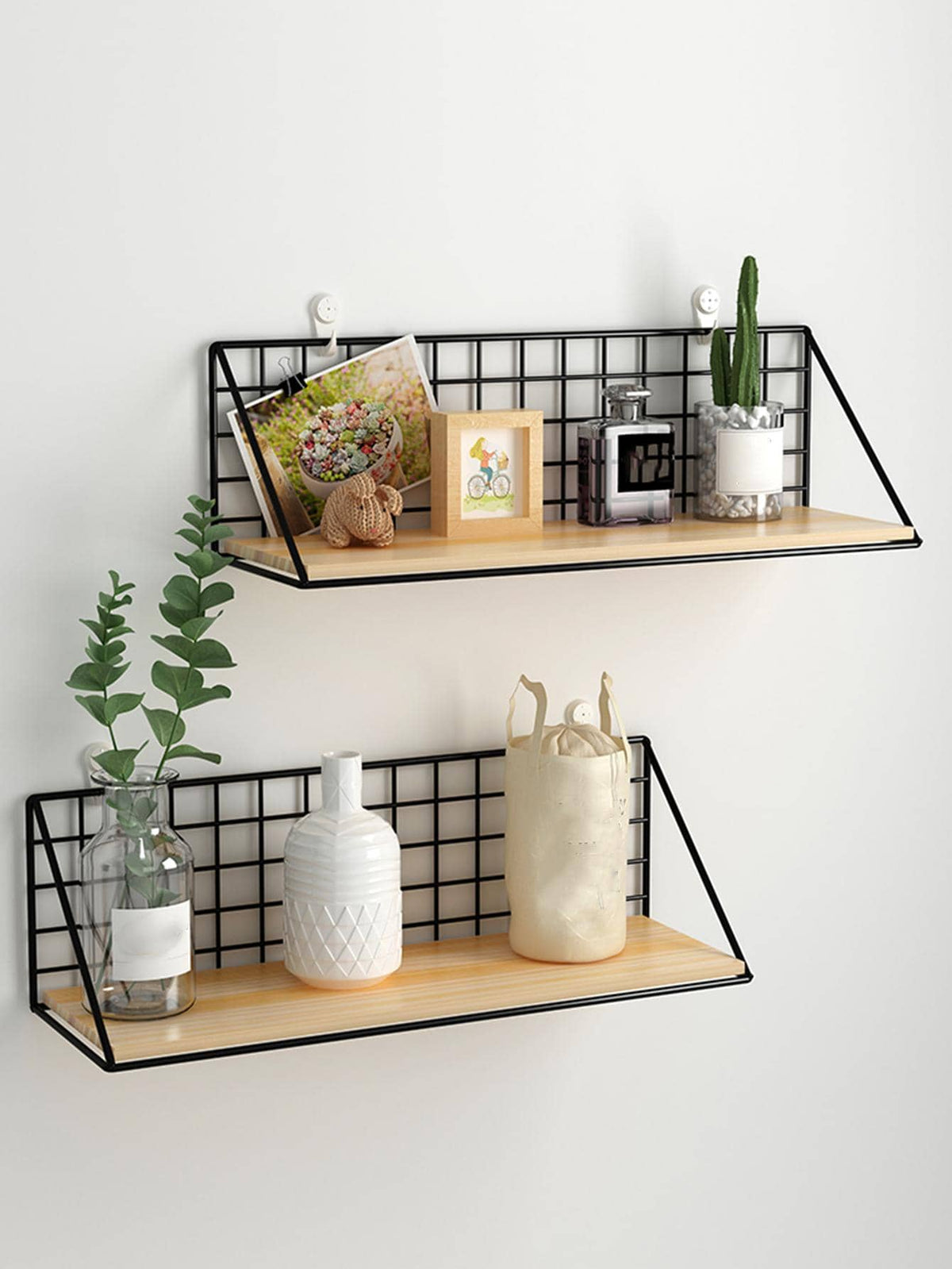 Wall-Mounted Storage Rack for Home Decor - Punch-Free Design