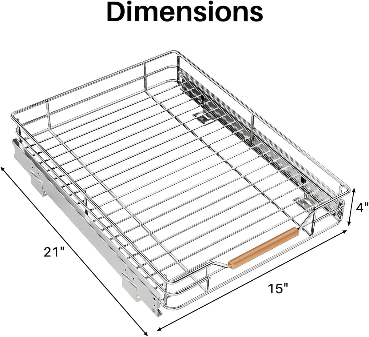 1PC Pull Out Cabinet Organizer Fixed with Adhesive Nano Film+1Pc Pull Out Cabinet Organizer Bundle