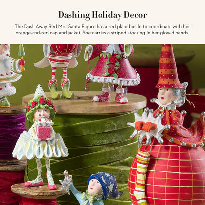 MACKENZIE-CHILDS Patience Brewster Dash Away Figurine - Mrs. Santa Claus