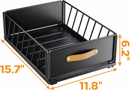 1PC Pull Out Cabinet Organizer Fixed with Adhesive Nano Film+1Pc Pull Out Cabinet Organizer Bundle