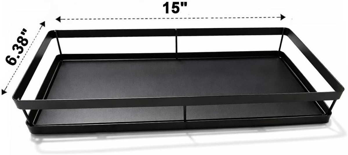 Pull Out Cabinet Organizer, 1-Tier Metal Slide Out Basket
