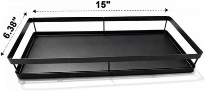 Pull Out Cabinet Organizer, 1-Tier Metal Slide Out Basket