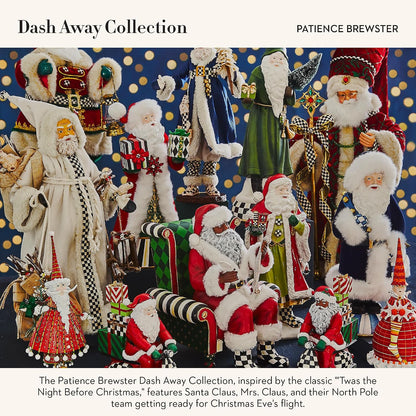 MACKENZIE-CHILDS Patience Brewster Dash Away Figurine - Mrs. Santa Claus