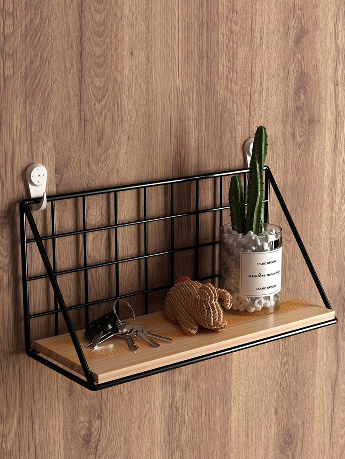 Wall-Mounted Storage Rack for Home Decor - Punch-Free Design