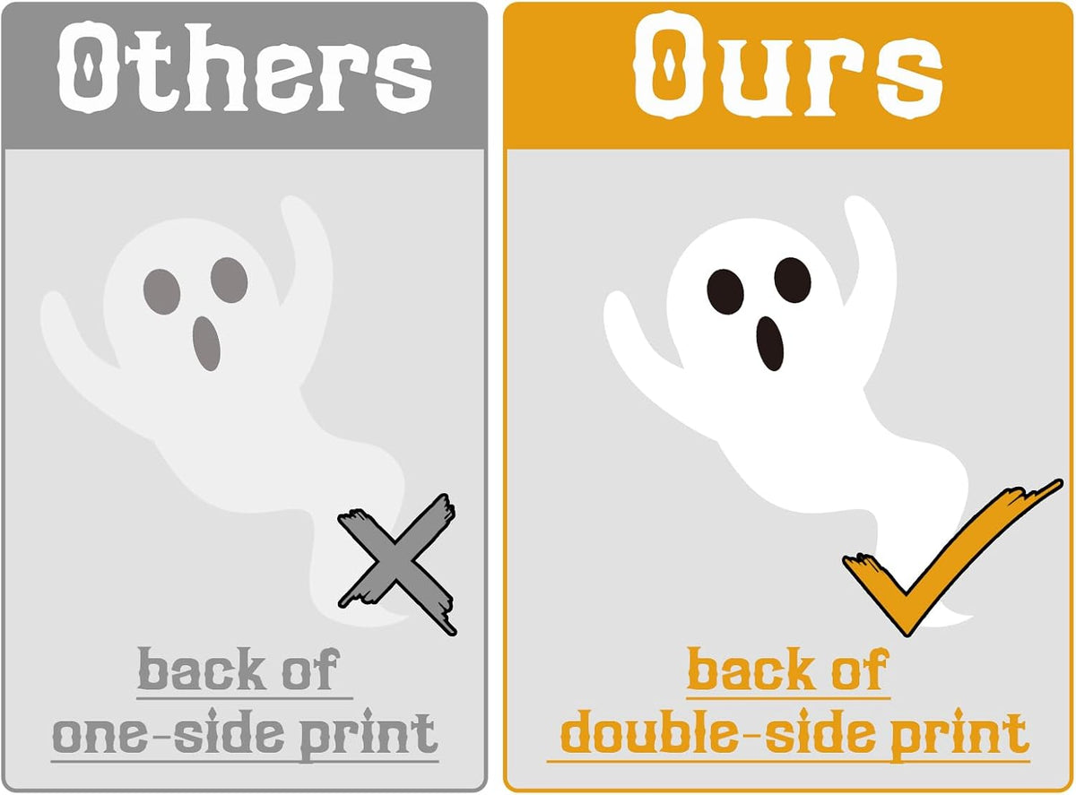 Halloween Window Clings - Cute White Ghost Silhouette Decals for Indoor Decor, Perfect for Home, School, and Office Parties, Set of 3 Sheets