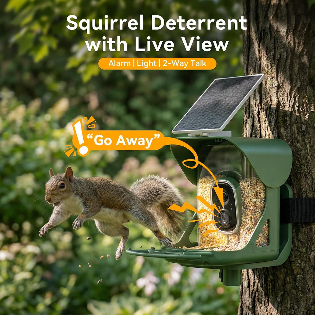 Smart Bird Feeder with Camera, 3MP UHD Bird Feeder Camera