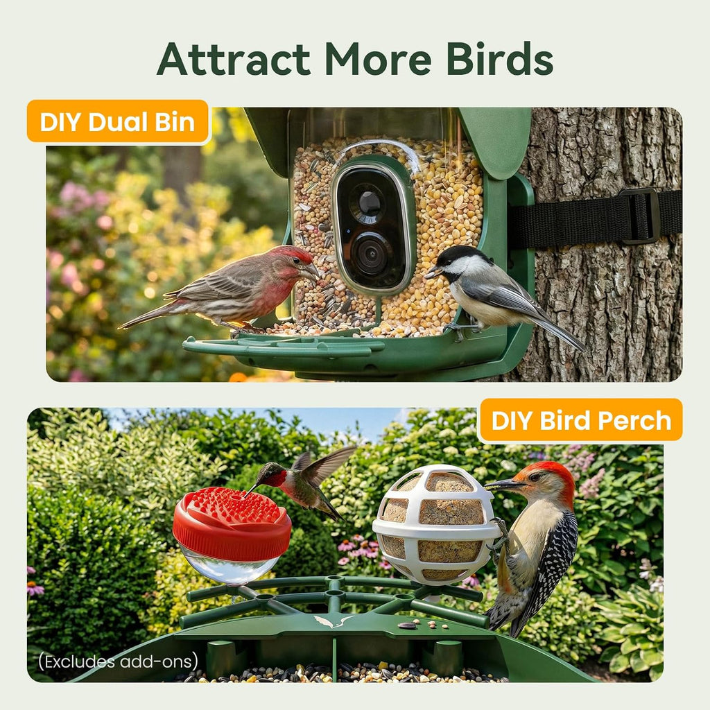 Smart Bird Feeder with Camera, 3MP UHD Bird Feeder Camera