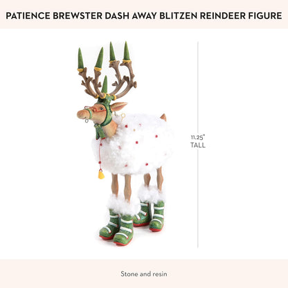 MACKENZIE-CHILDS Patience Brewster Dash Away Blitzen Reindeer Figurine for Christmas Home Decor