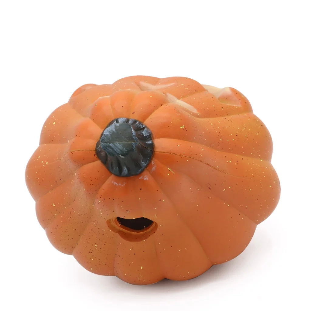 Halloween Decor LED Pumpkin Lantern Scene Layout Home Decoration Halloween Decorations Light up Pumpkin 3D Fall Resin Pumpkin Battery Operated Orange