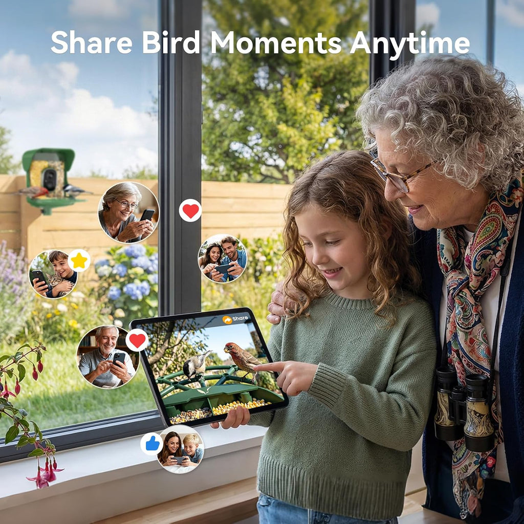 Smart Bird Feeder with Camera, 3MP UHD Bird Feeder Camera