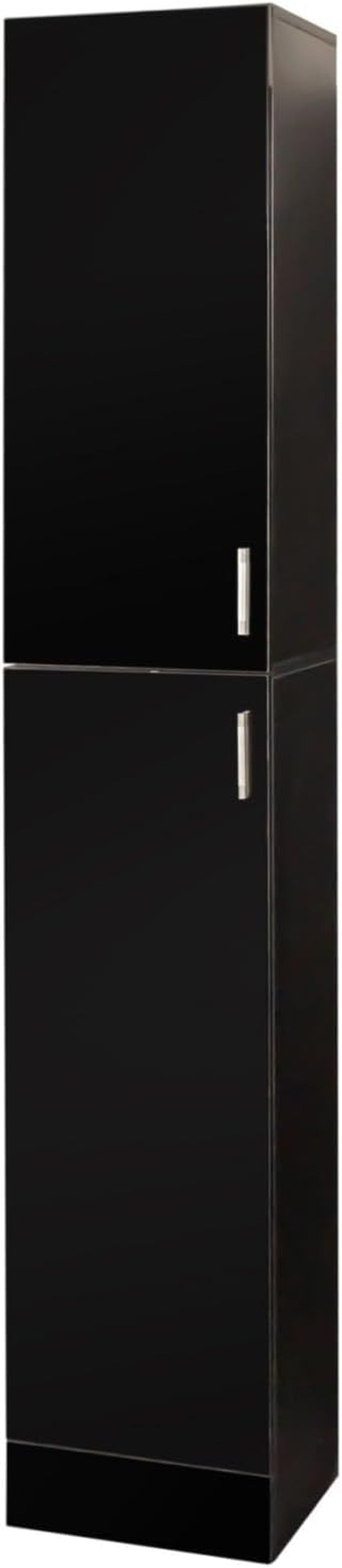 Freestanding Slim Tall Storage Cabinet with Shelves, 2 Door, Wooden Narrow Organizer for Kitchen, Dining, Laundry, Living Room, Bathroom, Garage Pantry, Basement and Mudroom Organizing