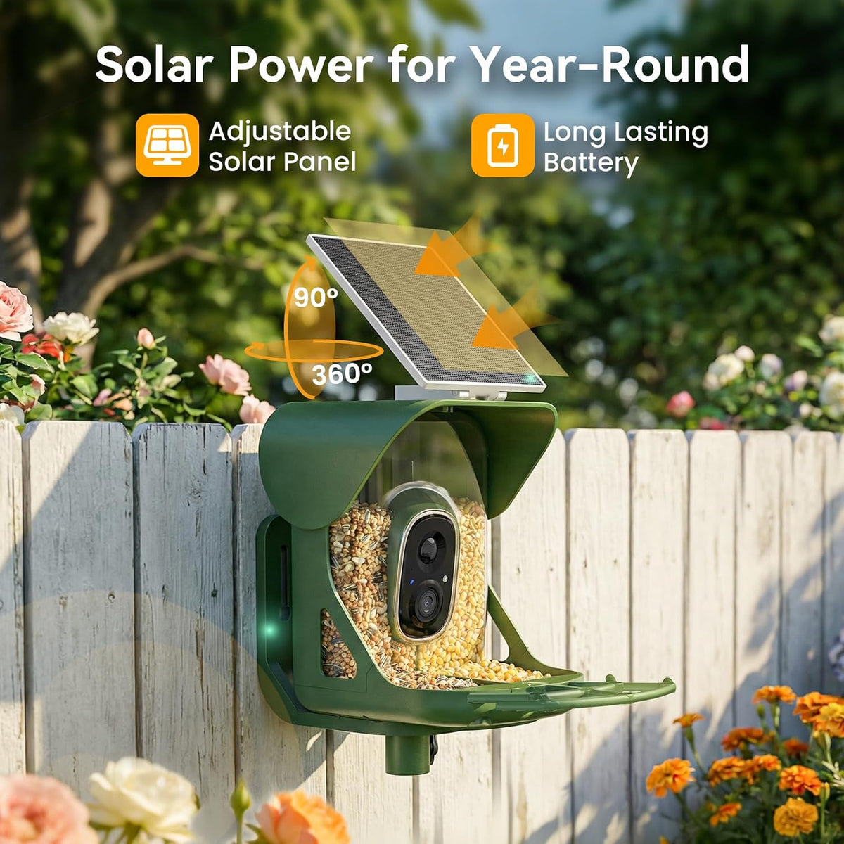 Smart Bird Feeder with Camera, 3MP UHD Bird Feeder Camera
