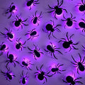 36 Pack Halloween Wall Decor Light up Spiders, Purple