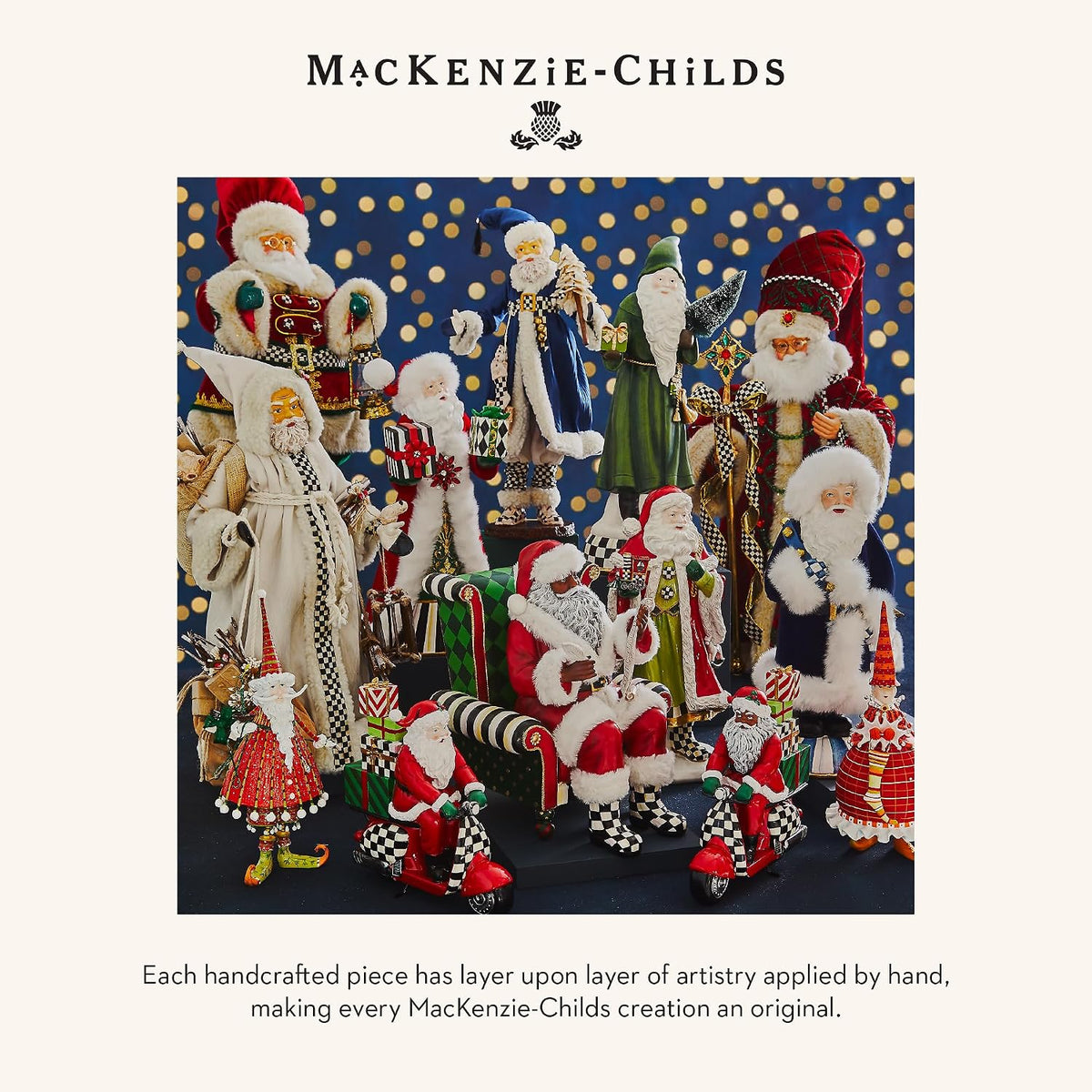 MACKENZIE-CHILDS Patience Brewster Dash Away Figurine - Mrs. Santa Claus