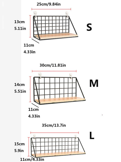 Wall-Mounted Storage Rack for Home Decor - Punch-Free Design